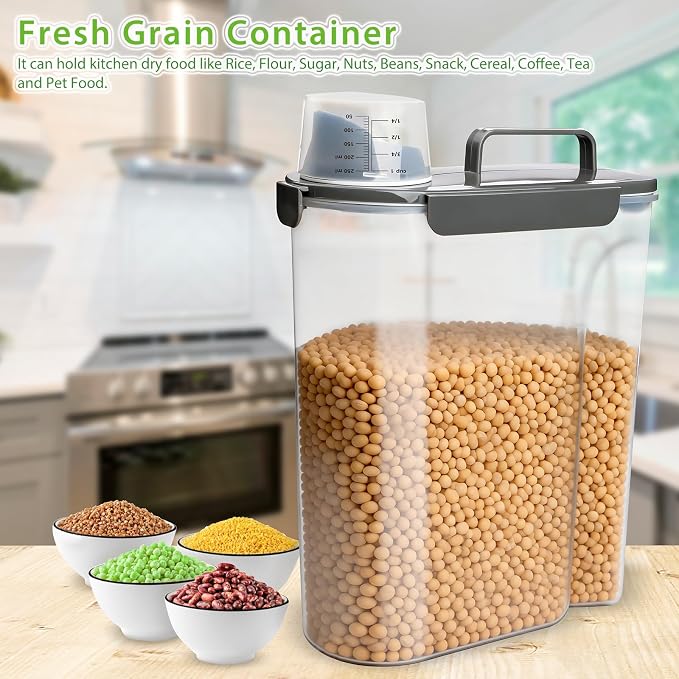 Viretec Rice Storage Container, 15 to 20lb Dry Food Airtight Dispenser - Image 7