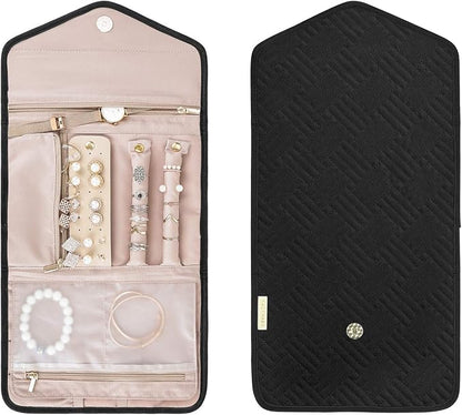 BAGSMART Travel Jewelry Organizer Roll Foldable Jewelry Case - Image 3