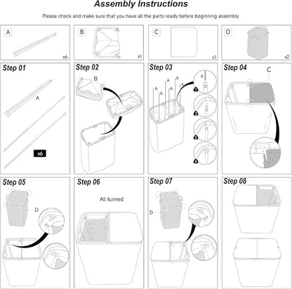 DOKEHOM 160L Extra Large Laundry Hamper - Image 9