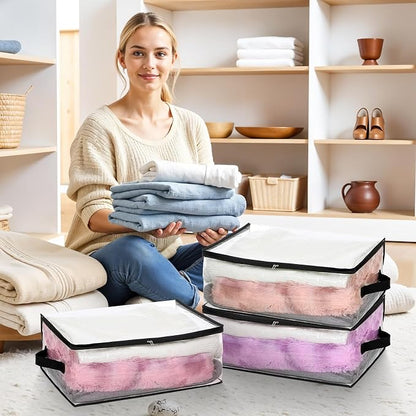 6Pcs Clear Blanket Storage Bags - Image 6