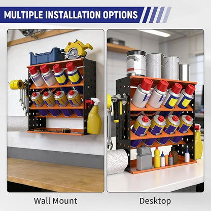 Wall Mount Spray Can Holder, Aerosol Spray Bottle Holder Storage Rack, - Image 6