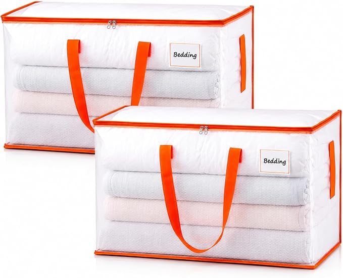 KYODOLED 2-Pack Clear Moving Bags Heavy Duty Extra Large, Storage Totes by KYODOLED
