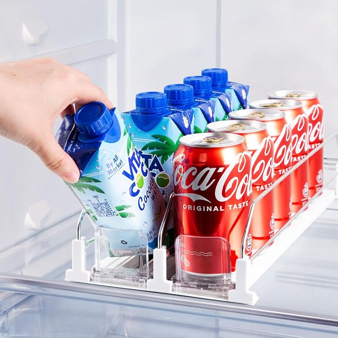 Drink Organizer for Fridge, Soda Can Dispenser for Refrigerator, Automatic by Coanto