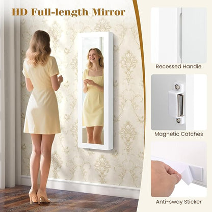 Giantex Wall or Door Mounted Jewelry Cabinet - Image 6