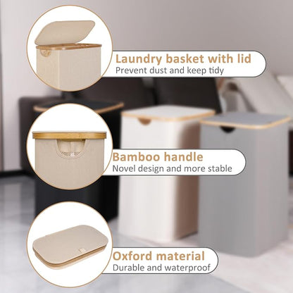 iEGrow 65L Slim Laundry Hamper, Narrow Laundry Basket - Image 5