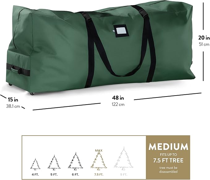 ZOBER 600D Oxford Fabric Rolling Christmas Tree Storage Bag - Image 6