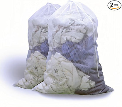 2 Pack Large Mesh Laundry Bag, 24×36 inch Heavy Duty Mesh Laundry Bags by Unknown
