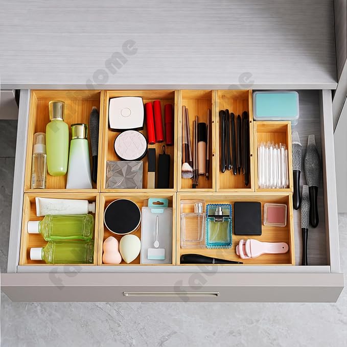 Fabsome Drawer Organizer, Small Wooden Container Tray - Image 2