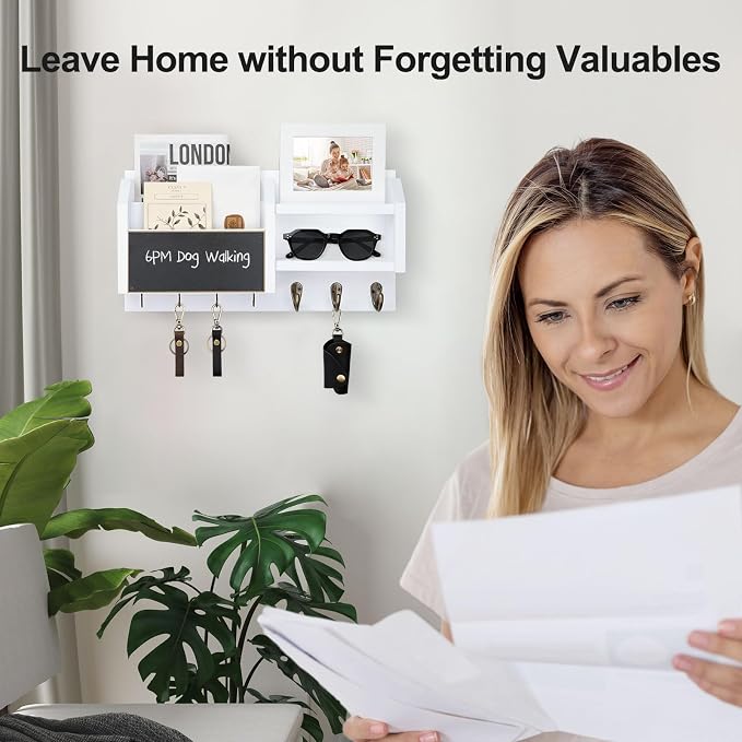Lwenki Mail and Key Holder – Wall Mount Key Hanger - Image 3