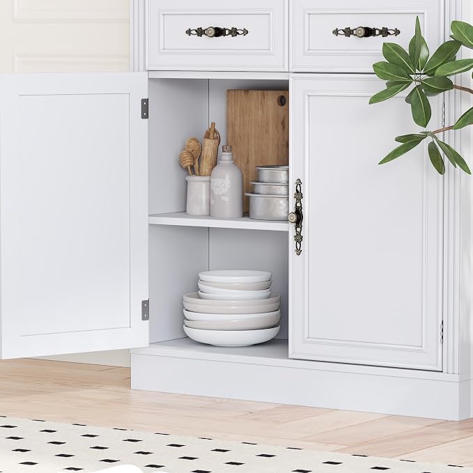 71.4" Tall Bookshelf with Drawers & Cabinet, 5-Tier Floor Standing Bookcase - Image 7