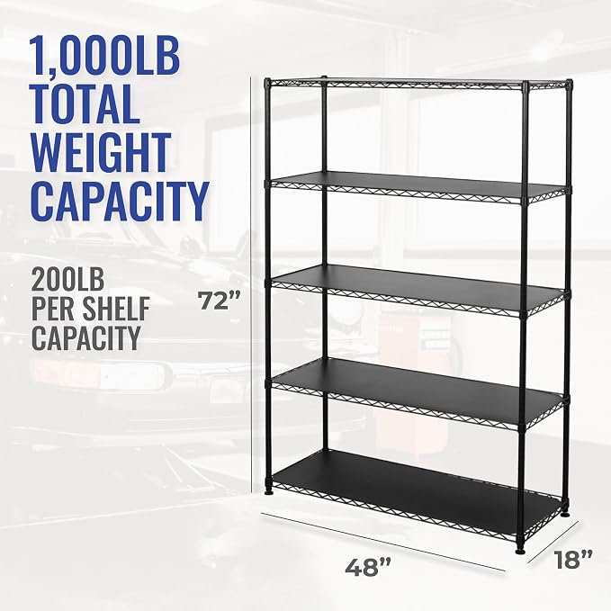 SafeRacks - NSF Certified Storage Shelves, Heavy Duty Steel Wire Unit - Image 2