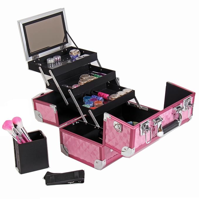 SHANY Premier Fantasy Professional Makeup Train Case Cosmetic Box Portable - Image 3