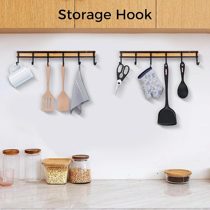 Kitchen Utensil Hanger, Wall Mout Kitchen Utensil Holder Organizer Rack - Image 2