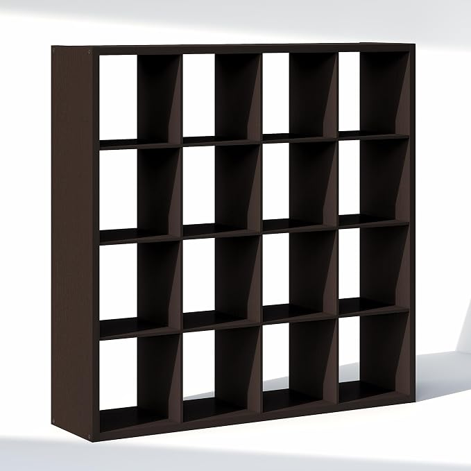 Furinno Cubic 16-Cube Closet Organizers and Storage, Dark Oak | Extra Thick - Image 7