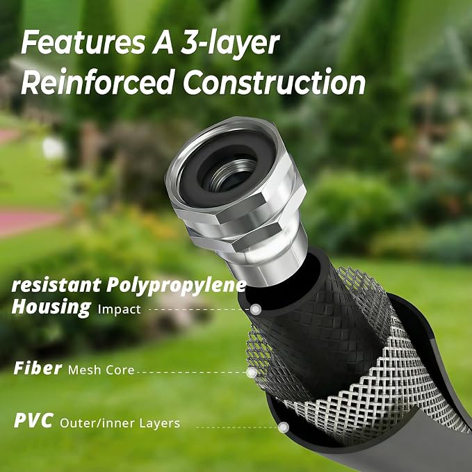 Retractable Garden Hose Reel, 5/8 in x 100ft, Heavy-Duty Aluminum Mount - Image 7