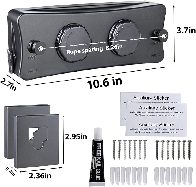 Retractable Clothesline Indoor & Outdoor, 16.7 Ft Clothes Line Outdoors - Image 5