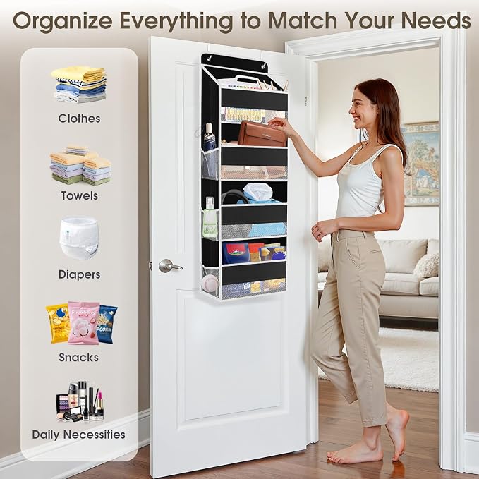 2 Pack Over The Door Organizer, Hanging Storage Organizer - Image 6