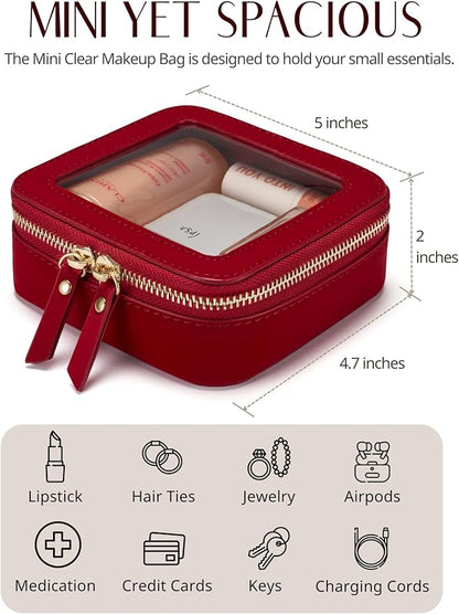 Popvibe Clear Makeup Bag Travel Cosmetic Case Transparent Toiletry Bag - Image 4