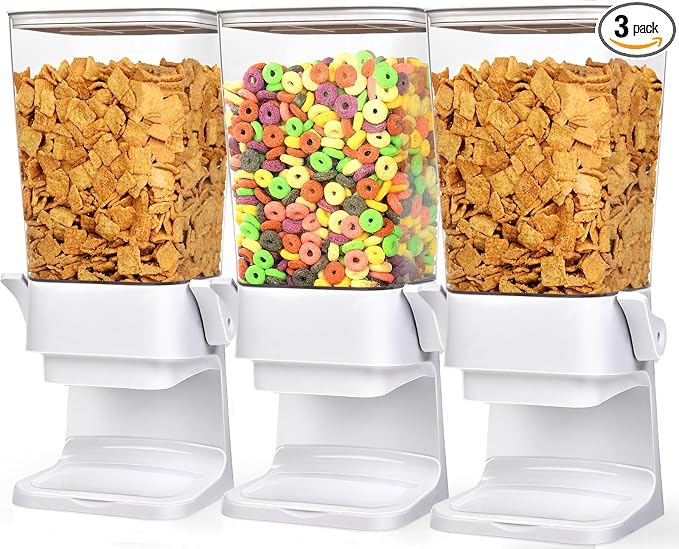 Cereal Dispenser Countertop Large Cereal Containers Storage Dispenser by Mivvosakuki