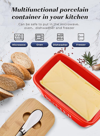 Butter Dish with Lid: Large Butter Container - Image 4