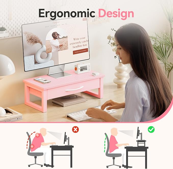 Desk Organizers and Accessories, Computer Monitor Stand Riser - Image 2