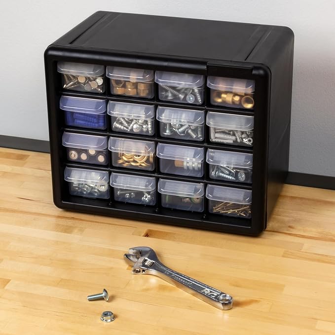 Akro-Mils 16-Drawer Plastic Storage Cabinet | 10-1/2 x 6-1/2 x 8-1/2 Inch | - Image 20