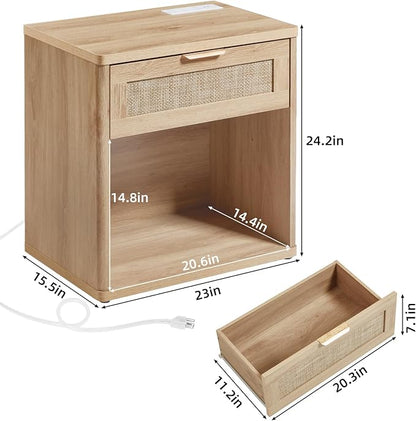 LEYAOYAO Rattan Nightstand - Image 3