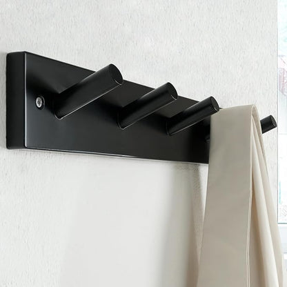 SKOLOO Wooden Wall Mounted Coat Rack, 5 Pegs Bamboo Wall Hook - Image 2