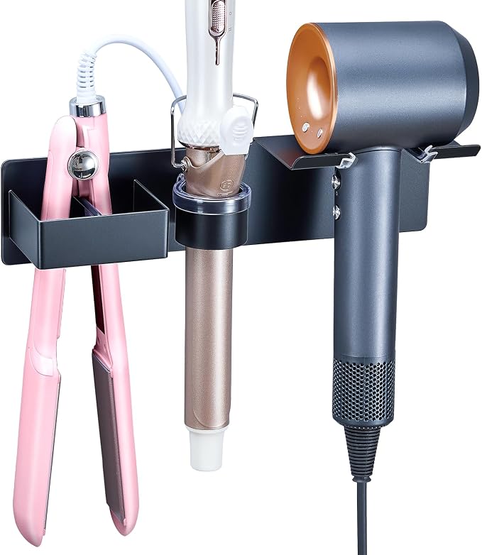 Hair Dryer Holder Wall Mount Curling Iron Holder Flat Iron Holder, Blow Dryer - Image 7