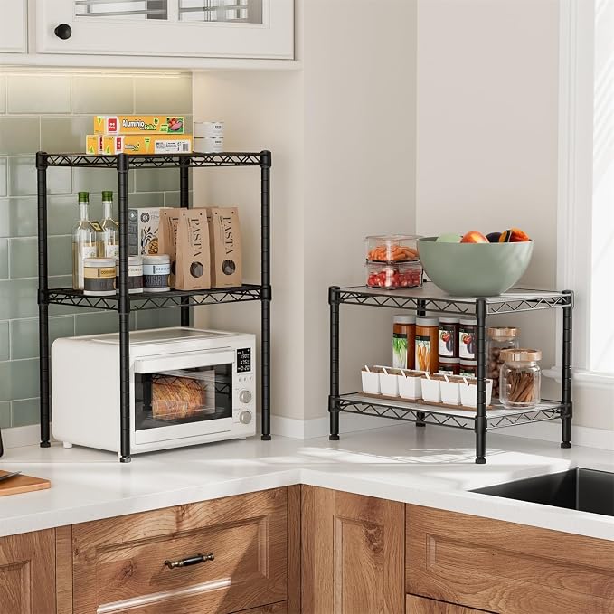 Xcity Storage Shelves, 2 Tier Heavy Duty Metal Shelving Unit - Image 4