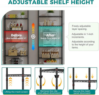 SINGAYE Shelf Wire Shelving Adjustable Storage Shelves Rack Standing Units - Image 4