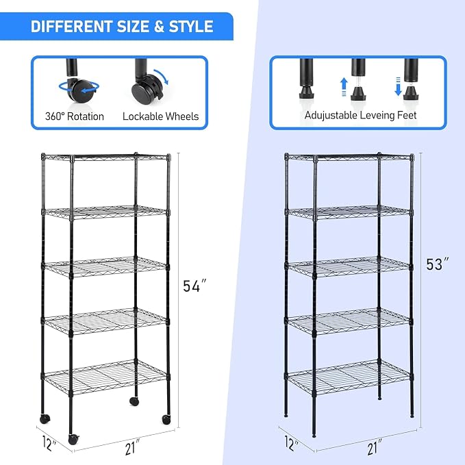 Simple Deluxe 5-Tier Storage Shelves - Image 3