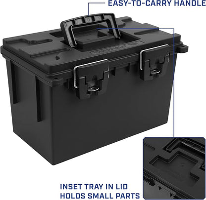 Sheffield XL Ammo Box Made in USA, Stackable Lockable Ammo Storage Box | 2 Pack - Image 9