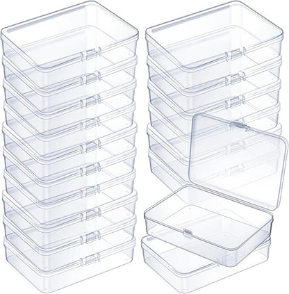 Jetec 18 Pieces Mini Plastic Clear Beads Storage Containers Box by Jetec