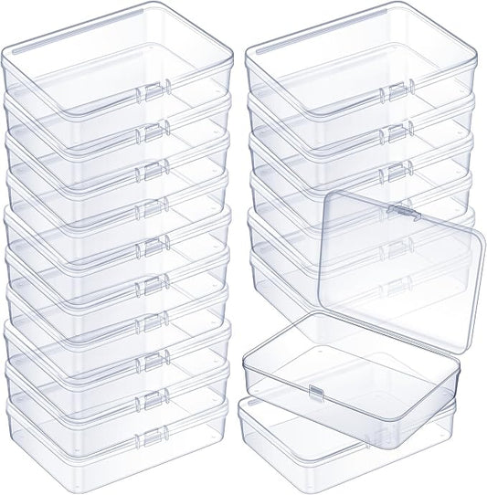 Jetec 18 Pieces Mini Plastic Clear Beads Storage Containers Box by Jetec