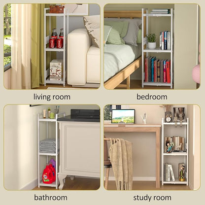 DAOUTIME Expandable Slim Storage Shelf, 3 Tier Metal Shelving Unit - Image 7