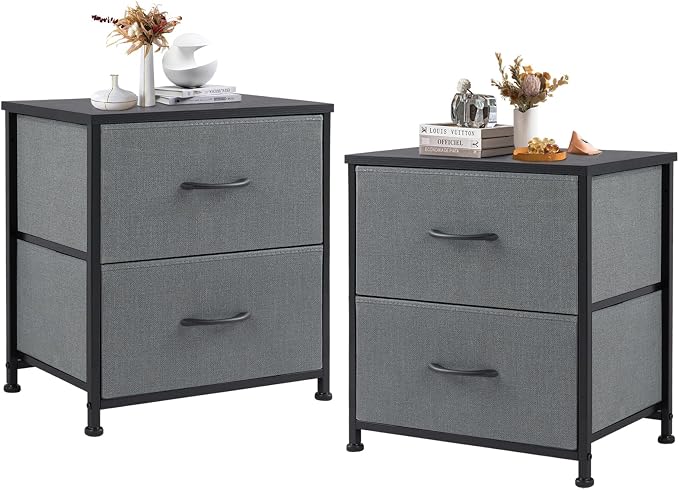 DUMOS Nightstand Set of 2, Small Dresser by DumosLifestyle