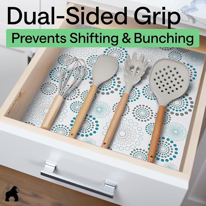 GORILLA GRIP DripGuard Shelf Liner, Non-Adhesive Drawer and Kitchen Cabinet - Image 4