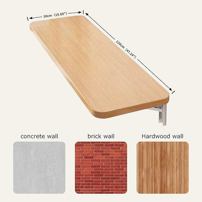 Wall Mounted Folding Wood Table, Folding Table - Image 3