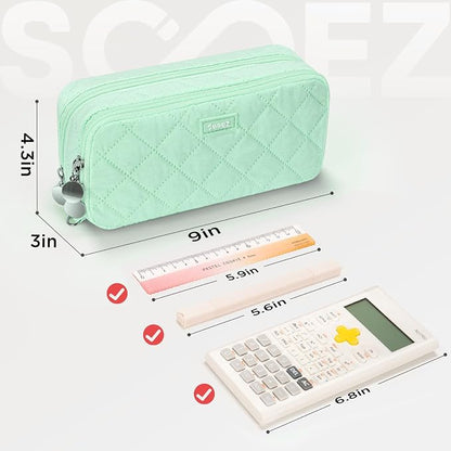 Sooez Large Pencil Case Pouch, Extra Big Pencil Bag - Image 5