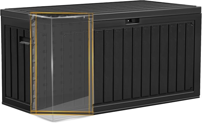 YITAHOME 90 Gallon Double-Wall Deck Box by YITAHOME