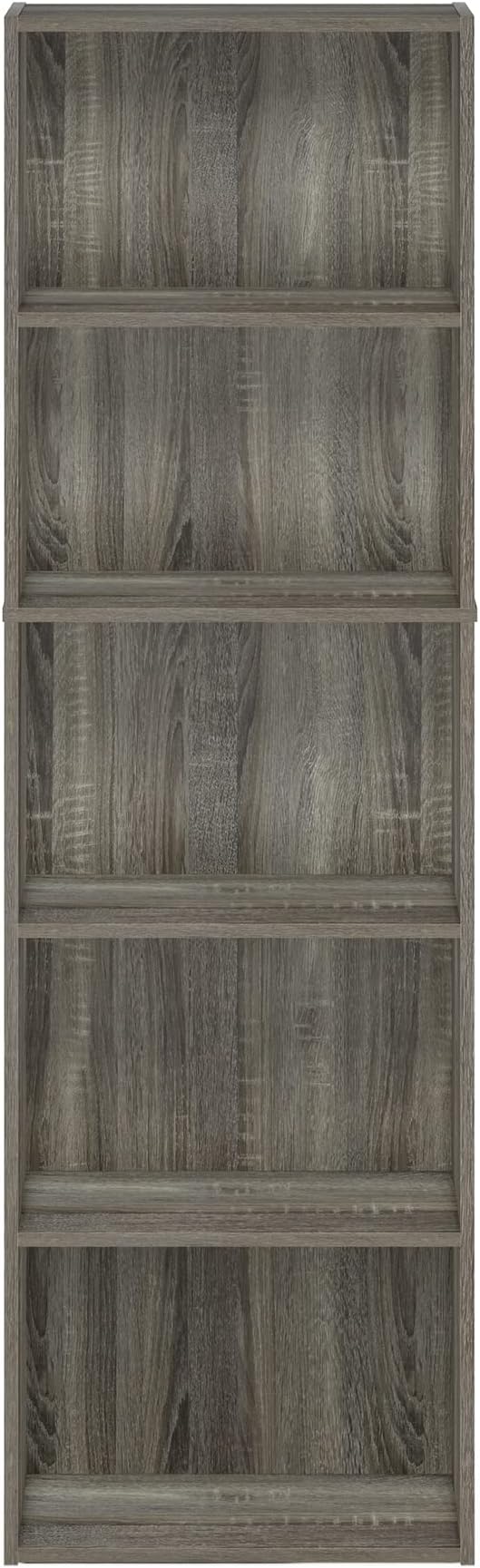 Furinno LUDER Book Shelf, 5-Cube Bookshelf, Bookcase - Image 6