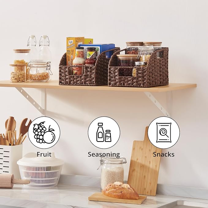 OIAHOMY Pantry Baskets for Organizing, Paper Rope Baskets - Image 7