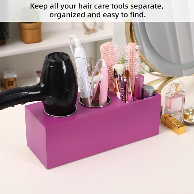 Hair Dryer Countertop Holder, Hair Tool Organizer Wall Mount, Blow Dryer Holder - Image 3