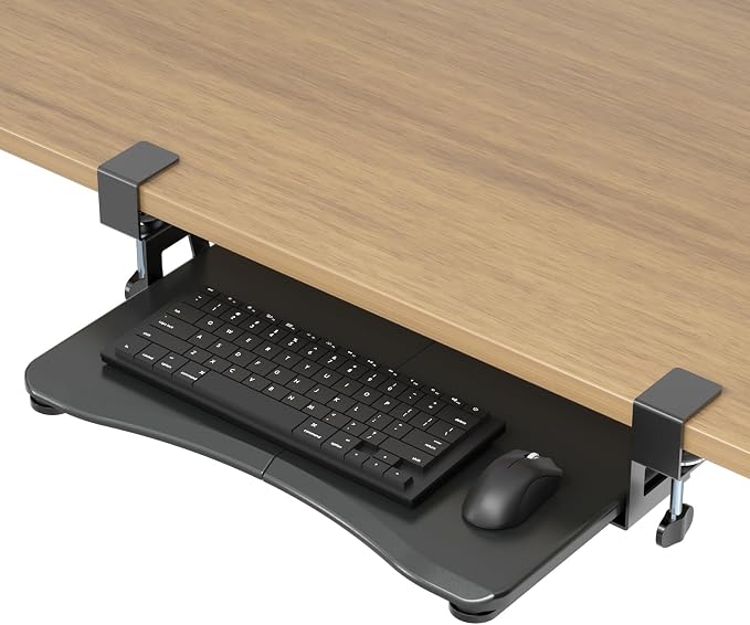 suptek Small Keyboard Tray Under Desk Pull Out by suptek