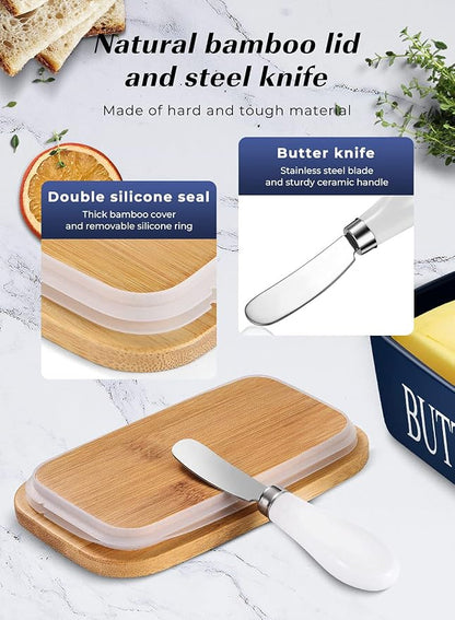 Butter Dish with Lid: Large Butter Container - Image 5