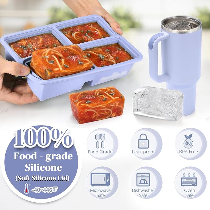2 PACK 1 Cup Silicone Freezer Trays - Image 2