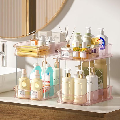 Delamu 2-Tier Under Sink Organizers and Storage, Pull Out Kitchen Pantry - Image 6