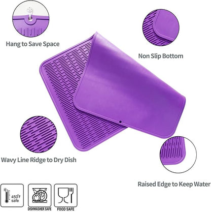 Silicone Dish Drying Mat for Multiple Usage, Easy clean, Eco-friendly, - Image 3