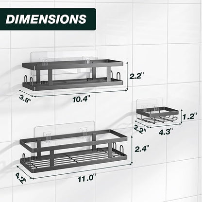 Youvip Adhesive Shower Caddy, Shower Shelves - Image 2
